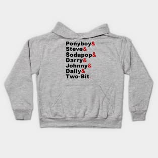 The outsiders names Kids Hoodie